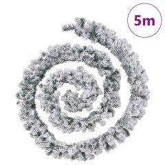 OMAXI Vánoční girlanda s LED světly zelená 5 m PVC 415202