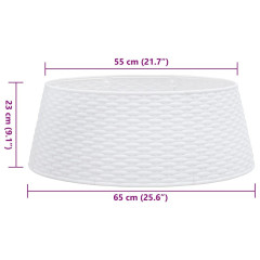 OMAXI Kryt na stojan vánočního stromku bílý Ø 65 x 23 cm plast 415820