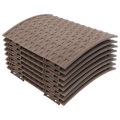 OMAXI Kryt na stojan vánočního stromku hnědý Ø 65 x 23 cm plast 415837