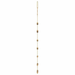 OMAXI Závěsné vánoční stromky s hvězdami na vrcholu 2 ks 42 x 90 cm přírodní větve 511157