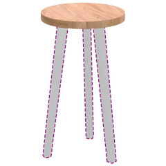 OMAXI Deska stolu Světle hnědá Ø 30 x 2.5 cm Pevné dubové dřevo 788542