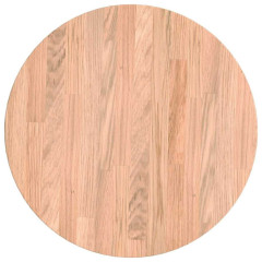 OMAXI Deska stolu Světle hnědá Ø 40 x 2.5 cm Pevné dubové dřevo 788559