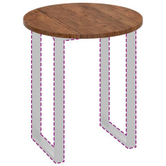 OMAXI Deska stolu Tmavě hnědá Ø 70 x 2.5 cm Pevné dubové dřevo 788658