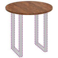 OMAXI Deska stolu Tmavě hnědá Ø 80 x 2.5 cm Pevné dubové dřevo 788665