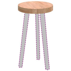 OMAXI Deska stolu Světle hnědá Ø 30 x 4 cm Pevné dubové dřevo 788689