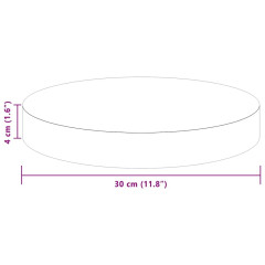 OMAXI Deska stolu Světle hnědá Ø 30 x 4 cm Pevné dubové dřevo 788689