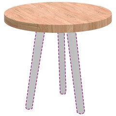 OMAXI Deska stolu Světle hnědá Ø 60 x 4 cm Pevné dubové dřevo 788719