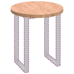 OMAXI Deska stolu Světle hnědá Ø 70 x 4 cm Pevné dubové dřevo 788726