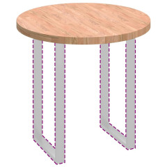 OMAXI Deska stolu Světle hnědá Ø 80 x 4 cm Pevné dubové dřevo 788733