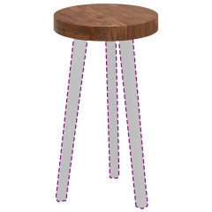 OMAXI Deska stolu Tmavě hnědá Ø 30 x 4 cm Pevné dubové dřevo 788757