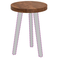 OMAXI Deska stolu Tmavě hnědá Ø 40 x 4 cm Pevné dubové dřevo 788764