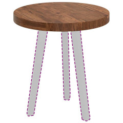 OMAXI Deska stolu Tmavě hnědá Ø 50 x 4 cm Pevné dubové dřevo 788771