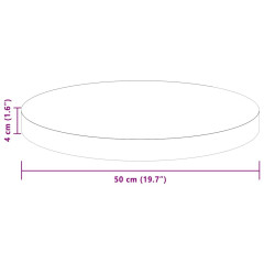 OMAXI Deska stolu Tmavě hnědá Ø 50 x 4 cm Pevné dubové dřevo 788771