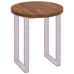 OMAXI Deska stolu Tmavě hnědá Ø 70 x 4 cm Pevné dubové dřevo 788795