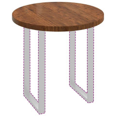 OMAXI Deska stolu Tmavě hnědá Ø 80 x 4 cm Pevné dubové dřevo 788801