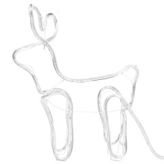 OMAXI Vánoční dekorace sobi a sáně venkovní 576 LED diod 005729