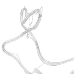 OMAXI Vánoční dekorace sobi a sáně venkovní 576 LED diod 005729