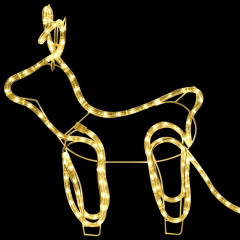 OMAXI Vánoční dekorace sobi a sáně venkovní 576 LED diod 005729