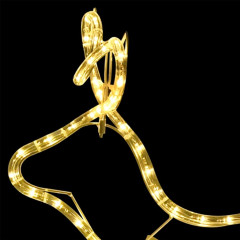 OMAXI Vánoční dekorace sobi a sáně venkovní 576 LED diod 005729