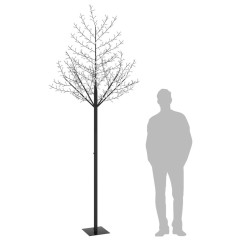 OMAXI Vánoční strom 600 LED modré světlo třešňový květ 300 cm 027110