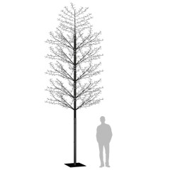 OMAXI Vánoční strom 2000 LED modré světlo třešňový květ 500 cm 027172