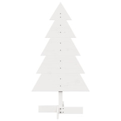 OMAXI Dřevěný vánoční stromeček na ozdoby bílý 100 cm masiv borovice 513144