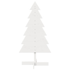 OMAXI Dřevěný vánoční stromeček na ozdoby bílý 120 cm masiv borovice 513175