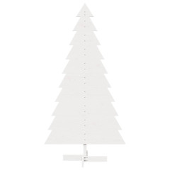 OMAXI Dřevěný vánoční stromeček na ozdoby bílý 180 cm masiv borovice 513236