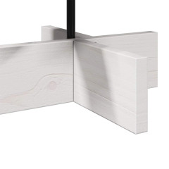 OMAXI Dřevěný vánoční stromeček na ozdoby bílý 60 cm masivní borovice 513267