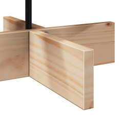 OMAXI Dřevěný vánoční stromeček na ozdoby 80 cm masivní borové dřevo 513281