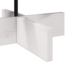 OMAXI Dřevěný vánoční stromeček na ozdoby bílý 80 cm masivní borovice 513298