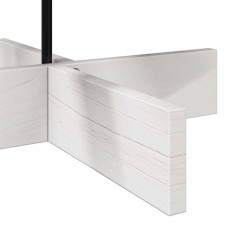 OMAXI Dřevěný vánoční stromeček na ozdoby bílý 100 cm masiv borovice 513328