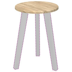 OMAXI Deska stolu dub sonoma 30 x 30 x 1,5 cm Kompozitní dřevo 935724