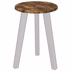 OMAXI Deska stolu Kouřový dub 30 x 30 x 1,5 cm Kompozitní dřevo 935755