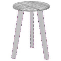 OMAXI Deska stolu Šedá sonoma 30 x 30 x 1,5 cm Kompozitní dřevo 935762