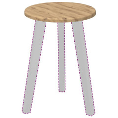 OMAXI Deska stolu dub artisan 30 x 30 x 1,5 cm Kompozitní dřevo 935793