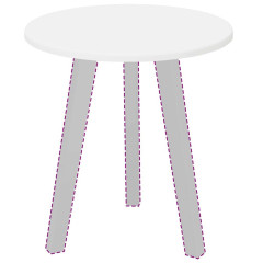 OMAXI Deska stolu Bílá 40 x 40 x 1.5 cm Kompozitní dřevo 935809