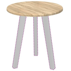 OMAXI Deska stolu dub sonoma 40 x 40 x 1.5 cm Kompozitní dřevo 935823