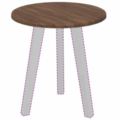 OMAXI Deska stolu Hnědý dub 40 x 40 x 1.5 cm Kompozitní dřevo 935878