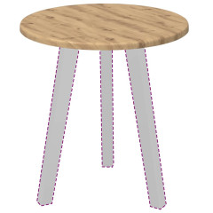 OMAXI Deska stolu dub artisan 40 x 40 x 1.5 cm Kompozitní dřevo 935892