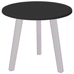 OMAXI Deska stolu Černá 50 x 50 x 1.5 cm Kompozitní dřevo 935915