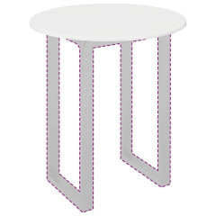 OMAXI Deska stolu Bílá s vysokým leskem 70 x 70 x 1.5 cm 936141