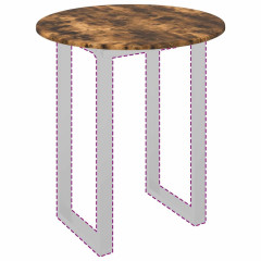 OMAXI Deska stolu Kouřový dub 70 x 70 x 1.5 cm Kompozitní dřevo 936158