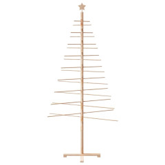 OMAXI Dřevěný vánoční stromeček na ozdoby 210 cm masivní borové dřevo 455512