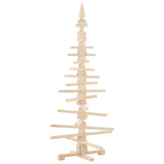 OMAXI Dřevěný vánoční stromeček na dekoraci 150 cm masivní borovice 573131