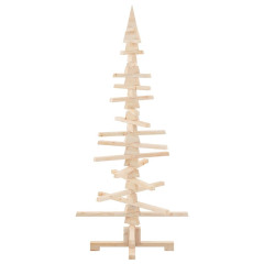OMAXI Dřevěný vánoční stromeček na dekoraci 150 cm masivní borovice 573131