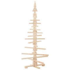 OMAXI Dřevěný vánoční stromeček na dekoraci 150 cm masivní borovice 573131