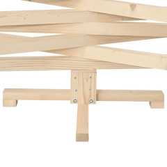 OMAXI Dřevěný vánoční stromeček na dekoraci 150 cm masivní borovice 573131