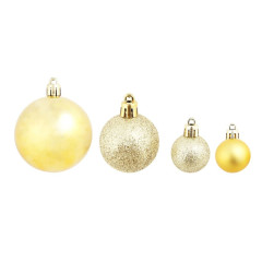 OMAXI 100 ks vánoční baňky červené/zlaté/zelené 586166