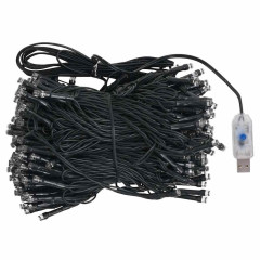 OMAXI Umělý vánoční stromek s LED a sadou koulí stříbrný 210 cm PET 497845